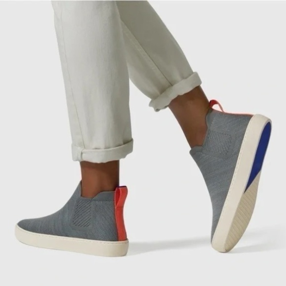 Rothy's The Chelsea Women's Fog Melange Pull On Ankle Sneakers